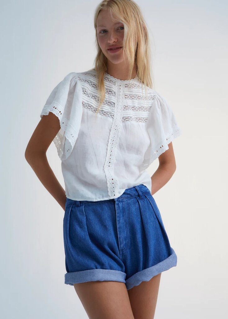 The New Society Downey Blouse - Offwhite