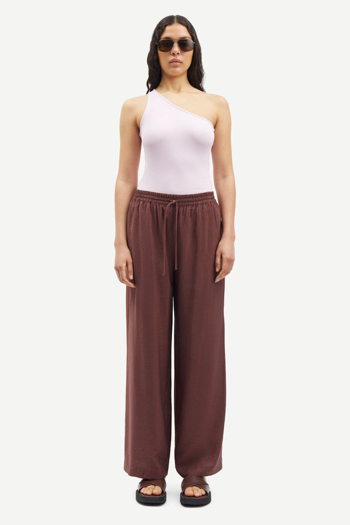 Samsoe Samsoe Sahelena Trousers - Brown Stone