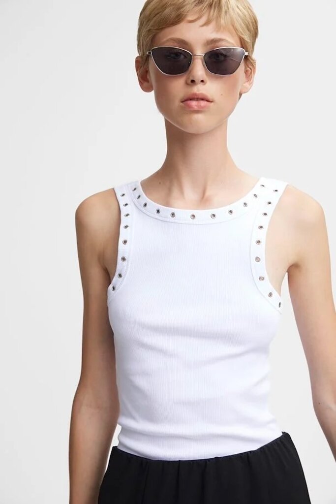 Gestuz Drew Eyelet Top - Bright White