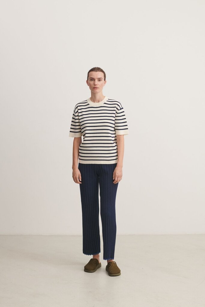 FUB Striped Tee - Ecru/Dark Navy