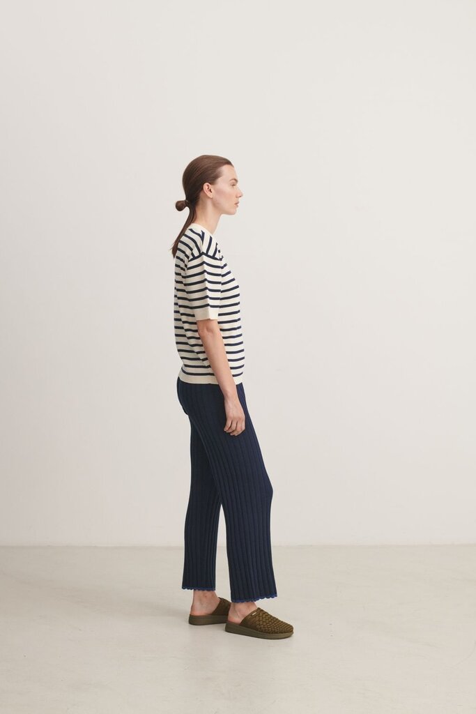 FUB Striped Tee - Ecru/Dark Navy