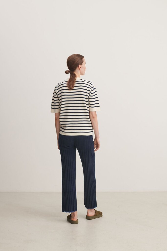 FUB Striped Tee - Ecru/Dark Navy