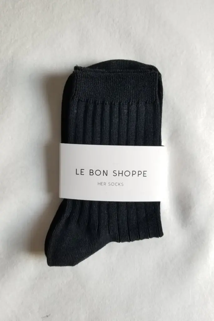 Le Bon Shoppe Her Socks - True Black