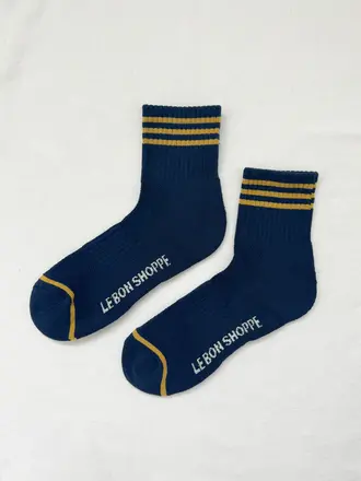 Le Bon Shoppe Girlfriend Socks - Navy