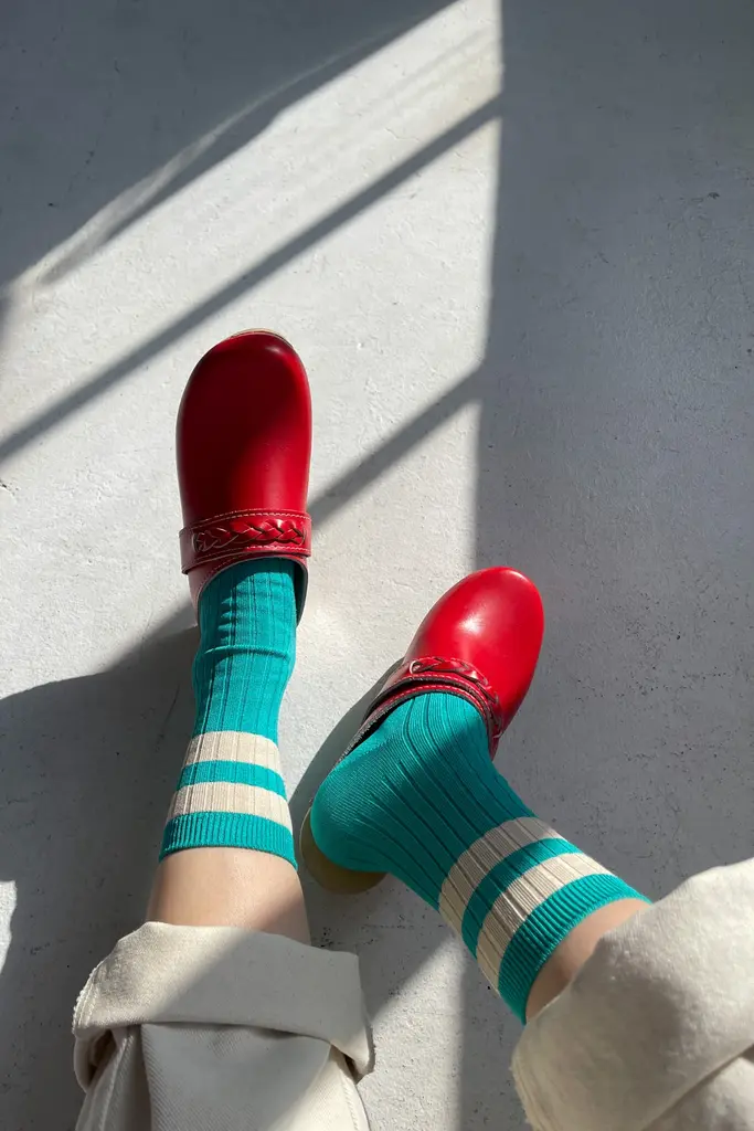 Le Bon Shoppe Her Varsity Socks - Jade