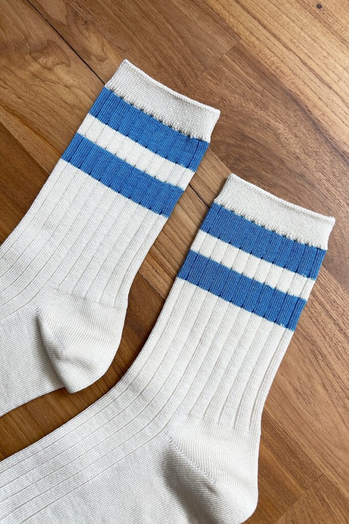 Le Bon Shoppe Her Varsity Socks - Blue
