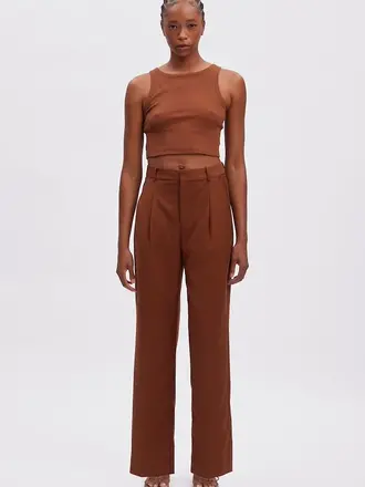 Gestuz Paula wide pants - Sorrel horse