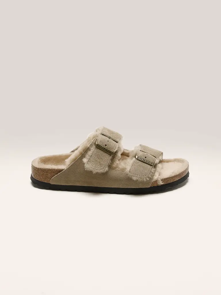 Birkenstock Arizona Shearling - Taupe Suede