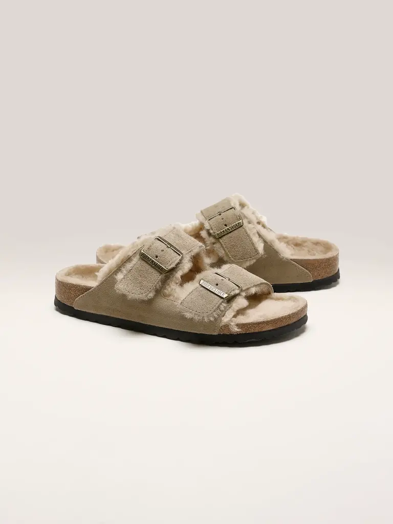 Birkenstock Arizona Shearling - Taupe Suede