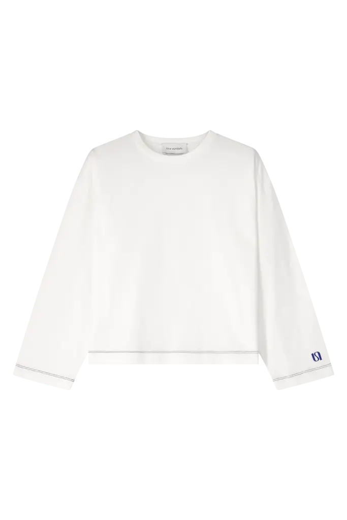 Love Sundaily Chinchilla Longsleeve - White/Blue