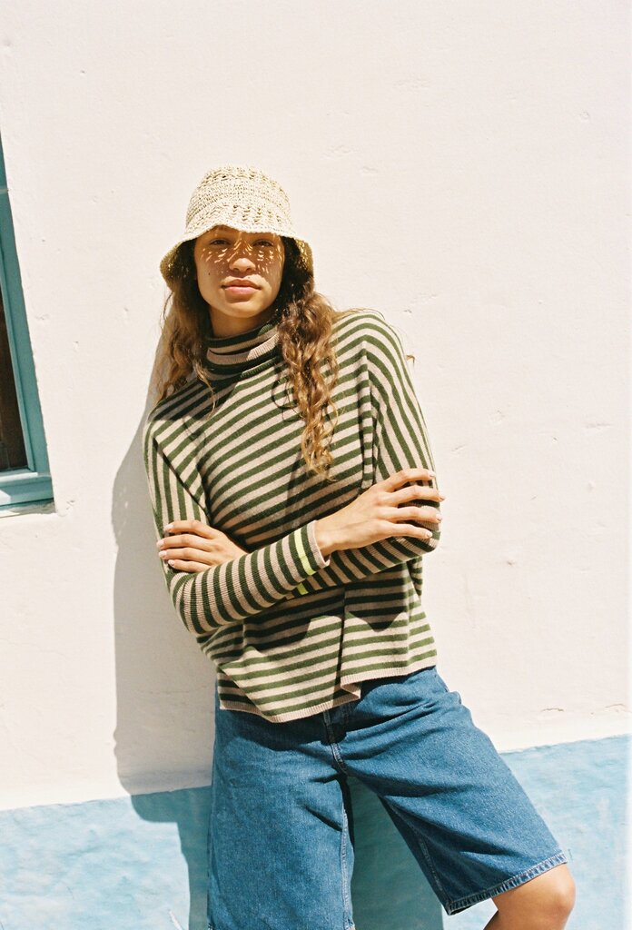 Absolut Cashmere Joanna Knit - Stripes Artichoke