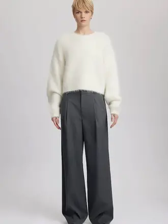 Gestuz Paula Wide Pants - Dark Grey Melange