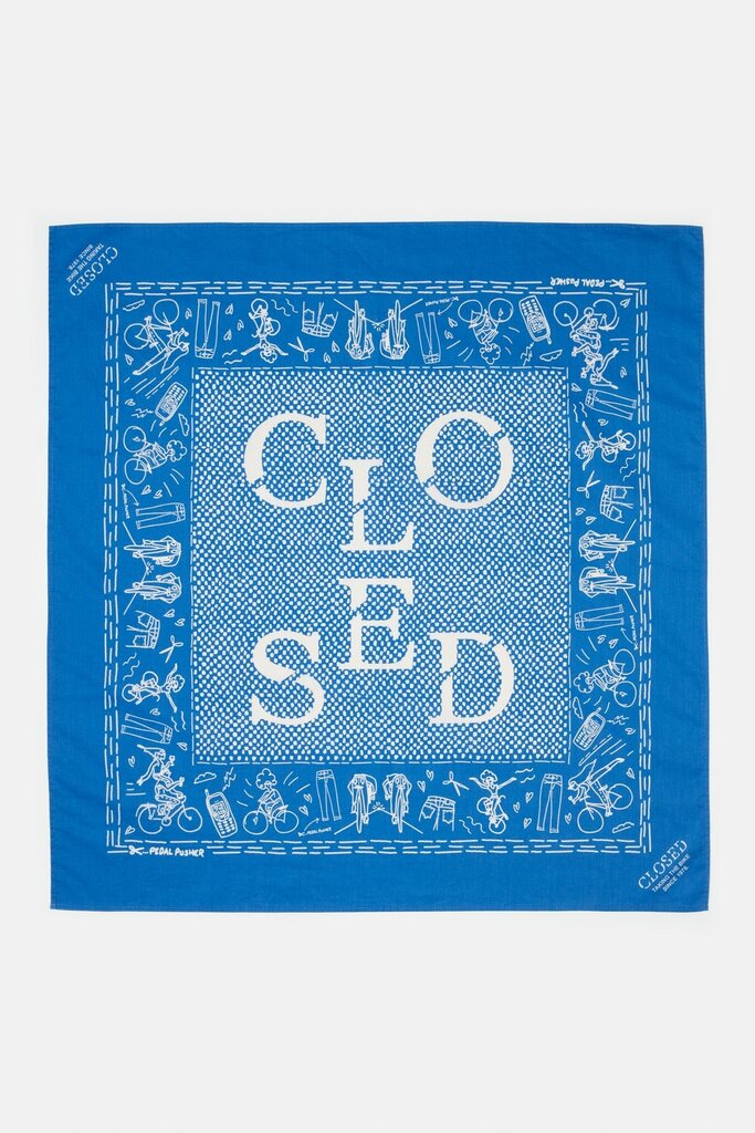 Closed Cotton Scarf - Blue