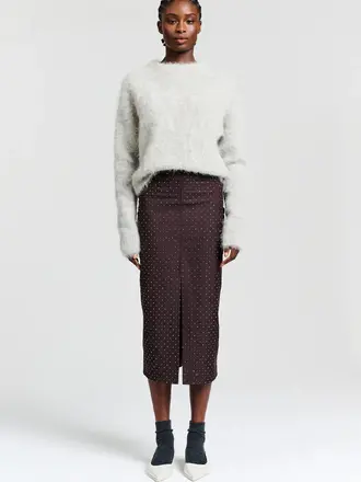 CHPTR-S Majestic Skirt - Brown Swarovski