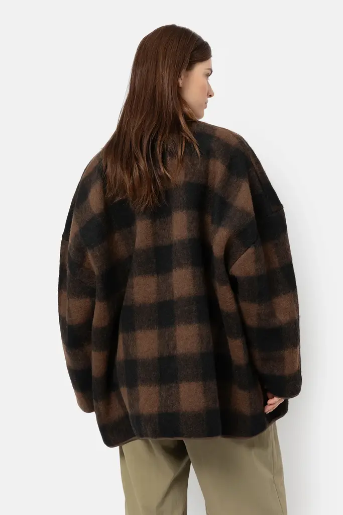 Âme Antwerp Hannah jacket - Brown checked wool