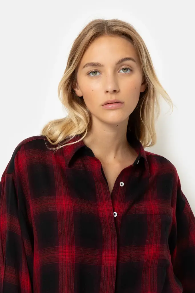 Âme Antwerp Daddy shirt - Flannel red checked