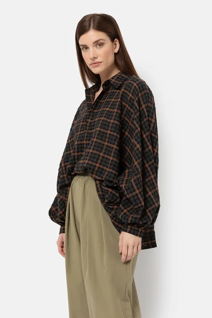 Âme Antwerp Henriette shirt - Black/ camel