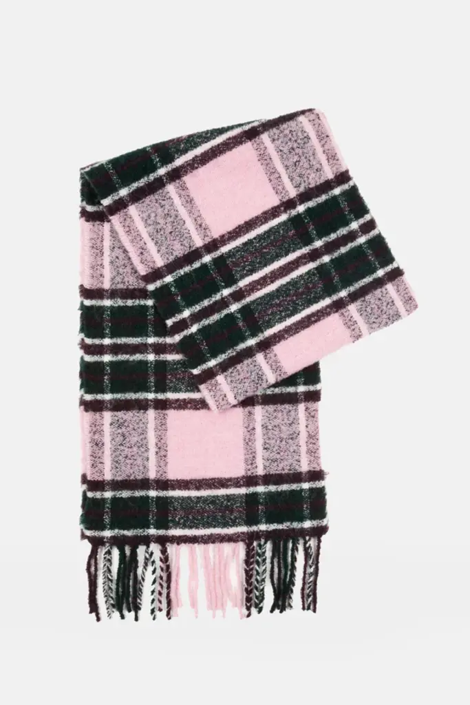 Âme Antwerp Kurkuma Scarf - Pink/Green Checks