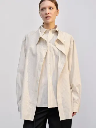 Birgitte Herskind Björg Shirt - Pinstripe Off White
