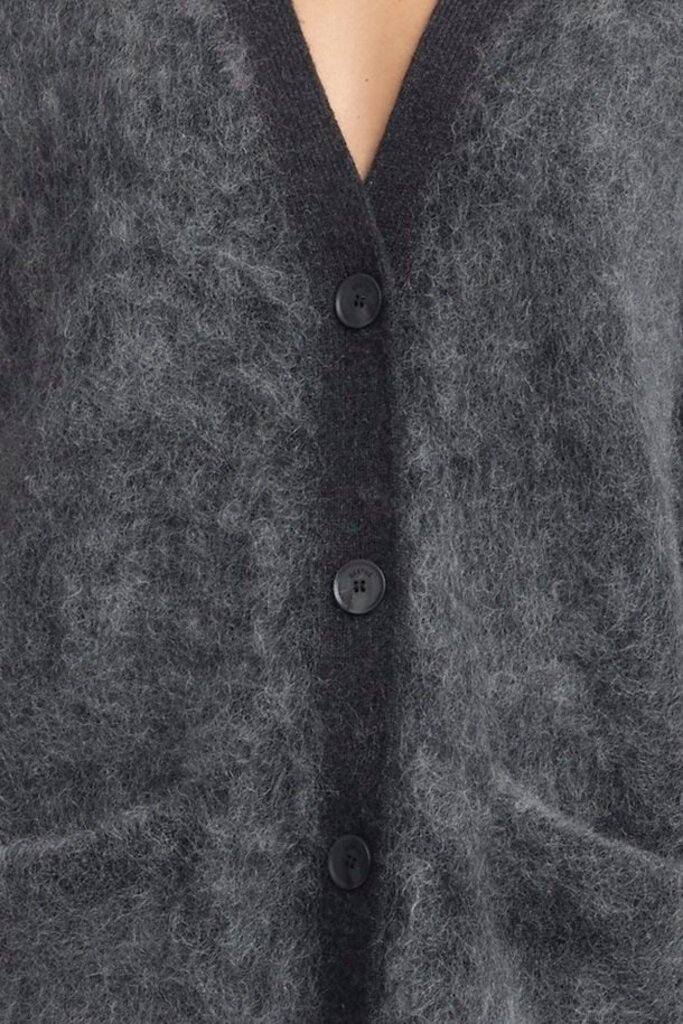 Gestuz Maica Cardigan - Charcoal Melange