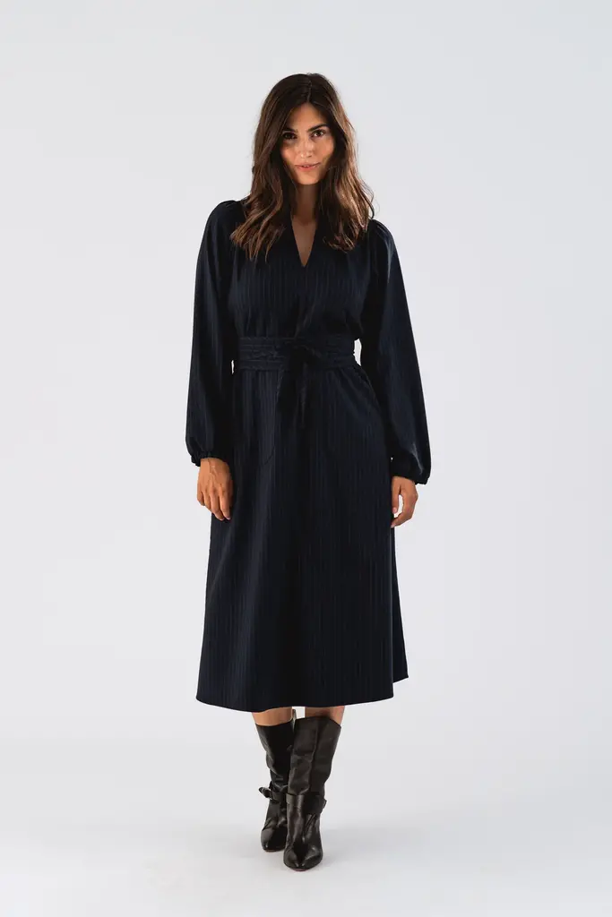 Lolly's Laundry Paris Midi Dress - Dark Navy