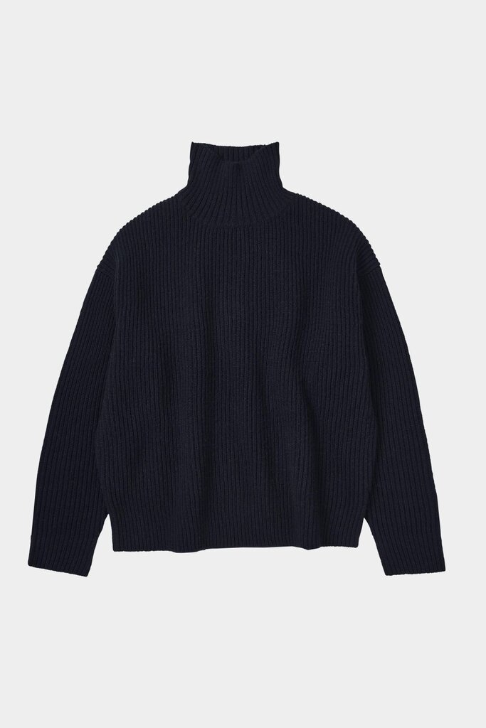 FUB Raw Wool Sweater - Dark Navy