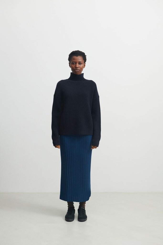 FUB Raw Wool Sweater - Dark Navy