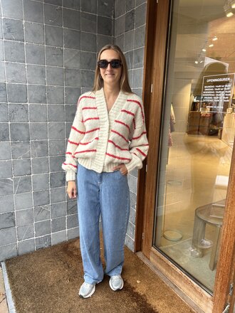 INTI Gita Vest - Ecru/Rojo