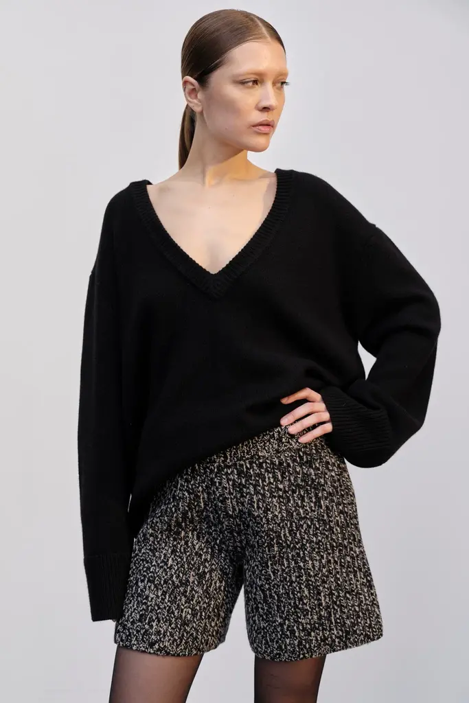 Birgitte Herskind Dicte Knit V-neck - Black