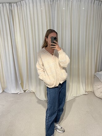 INTI Gita Cardigan - Marfil/Silver