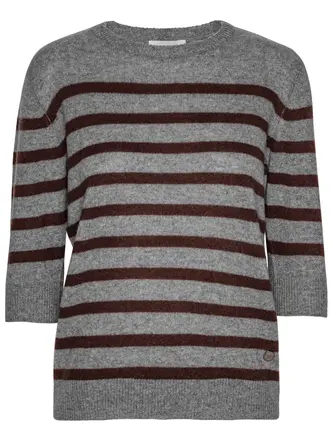 Beta Studios Bianca Striped Knit - Grey/Brown