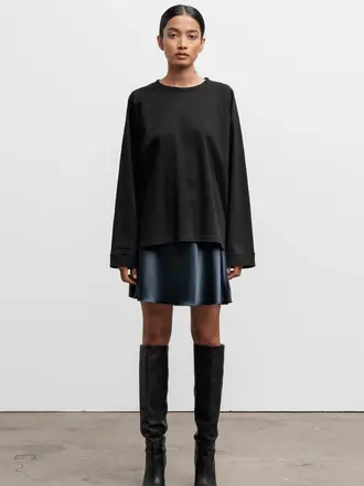 Ahlvar Gallery Hana Short Skirt - Blue Grey