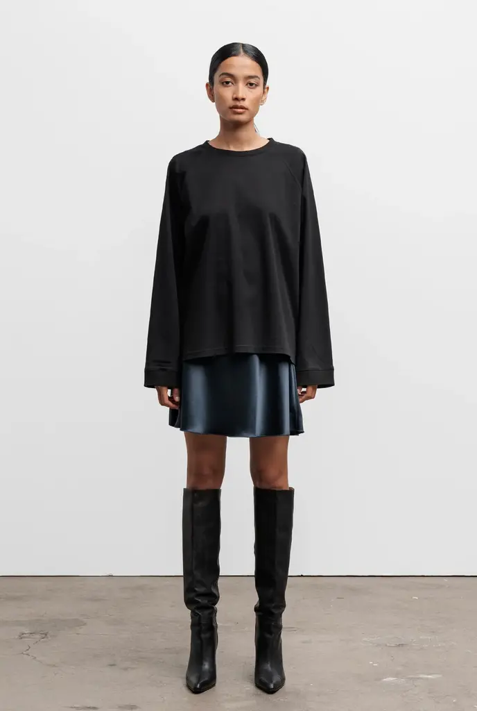 Ahlvar Gallery Hana Short Skirt - Blue Grey