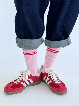 Le Bon Shoppe Boyfriend Socks - Amour Pink
