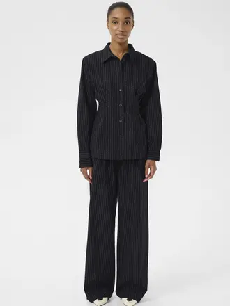 Gestuz Dacia Shirt - Dark Navy Pinstripe