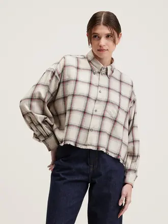 Bellerose Kraft Shirt - Check A Creme Bellerose Kraft Shirt - Check A Creme