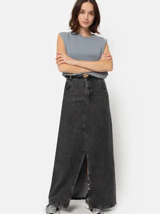 Âme Antwerp Lolita Denim Skirt - Dark Grey