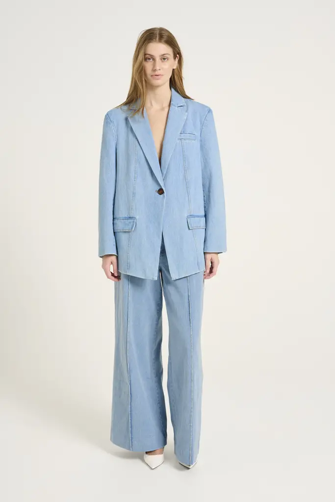 Gestuz Vella Blazer - Light Blue Washed