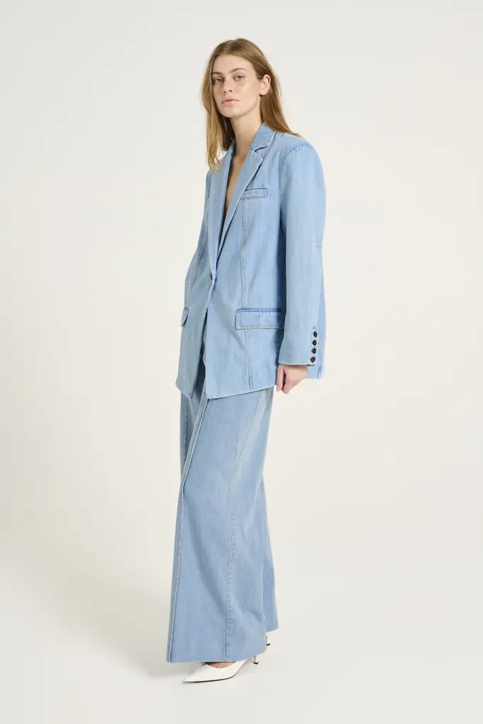 Gestuz Vella Blazer - Light Blue Washed