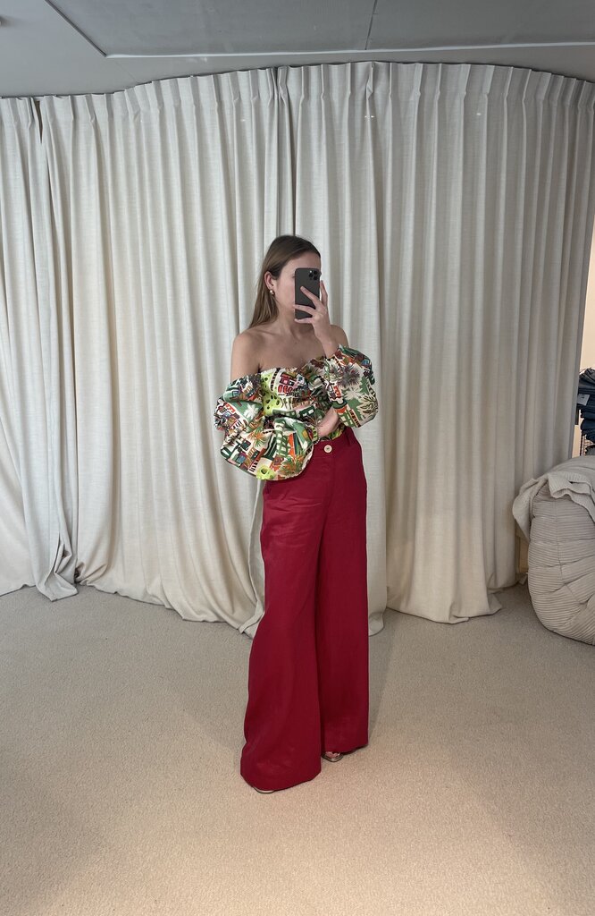 RE/BORN Bianca Blouse - Capri Print