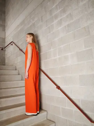 Hampton Bays Caipirinha Jumpsuit - Tangarine Tango