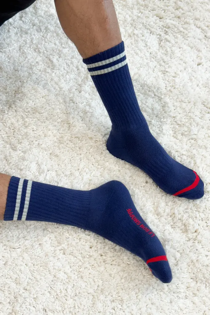 Le Bon Shoppe Extended Boyfriend Socks - Navy