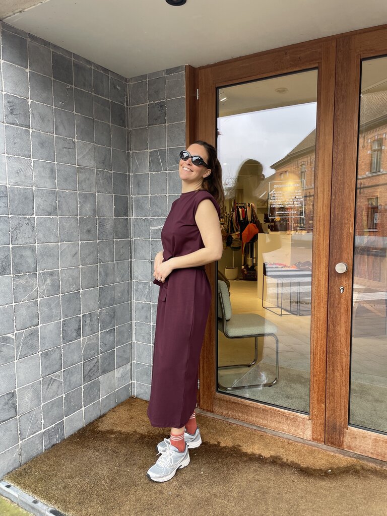 RE/BORN Madeline Dress - Vino