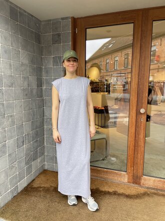 RE/BORN Madeline Dress - Gray Melange