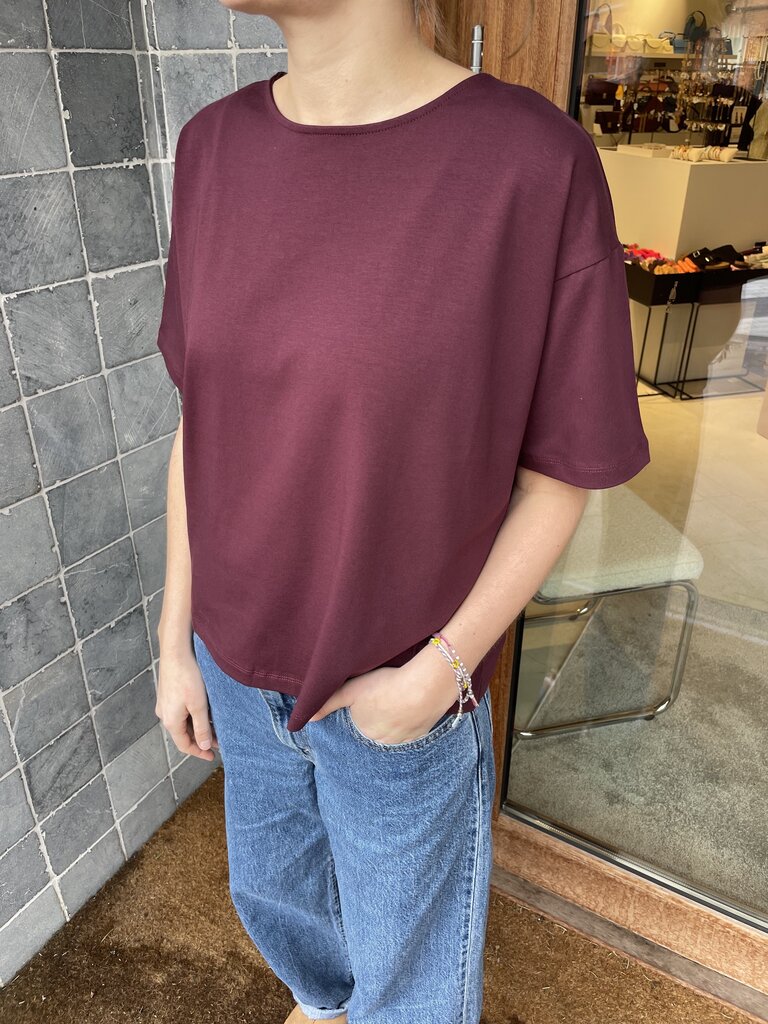 RE/BORN Zoe T-shirt - Vino