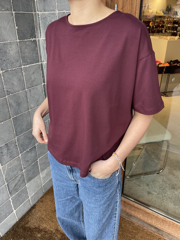 RE/BORN Zoe T-shirt - Vino