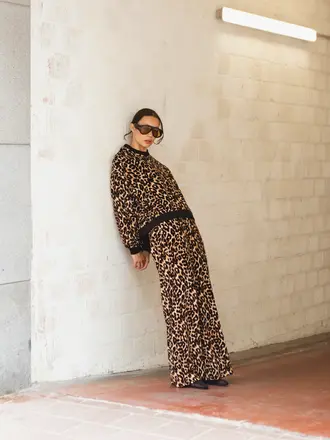 Love Sundaily Riaza Pants - Leopard Velour