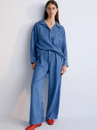 The New Society Micenas Pants - Mid Blue