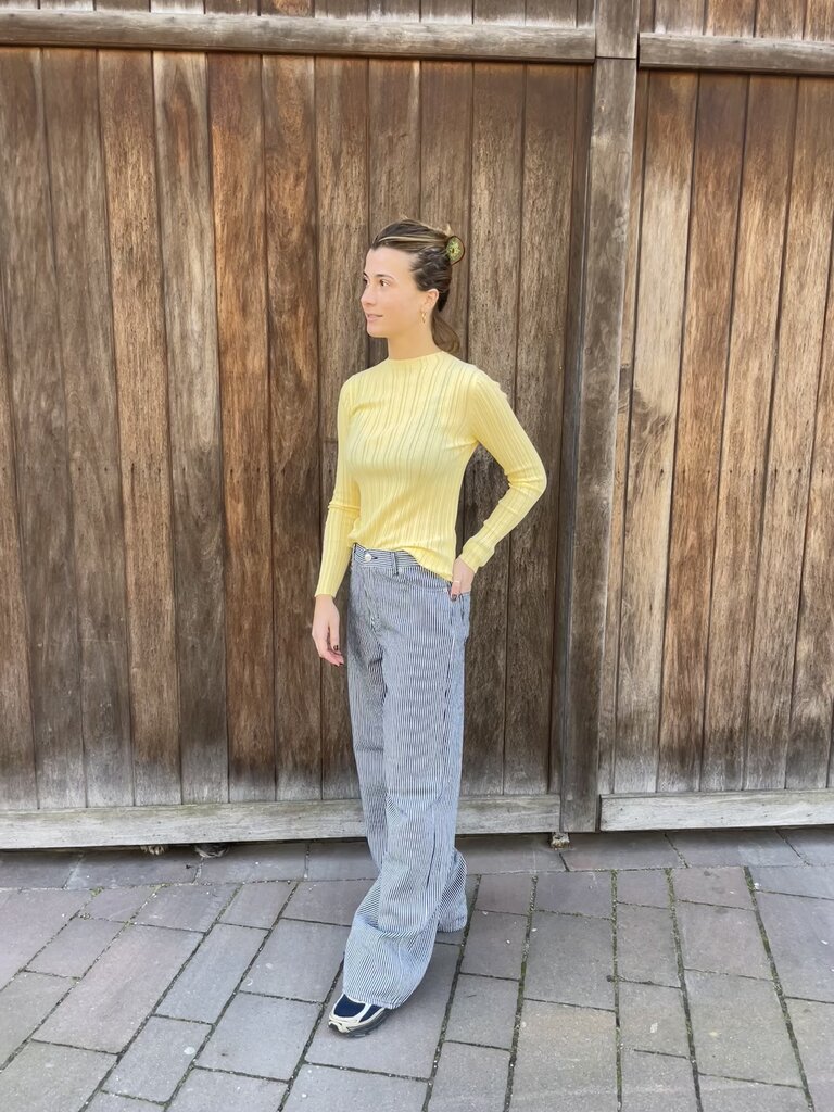 FUB High Twist Rib Blouse - Vanilla