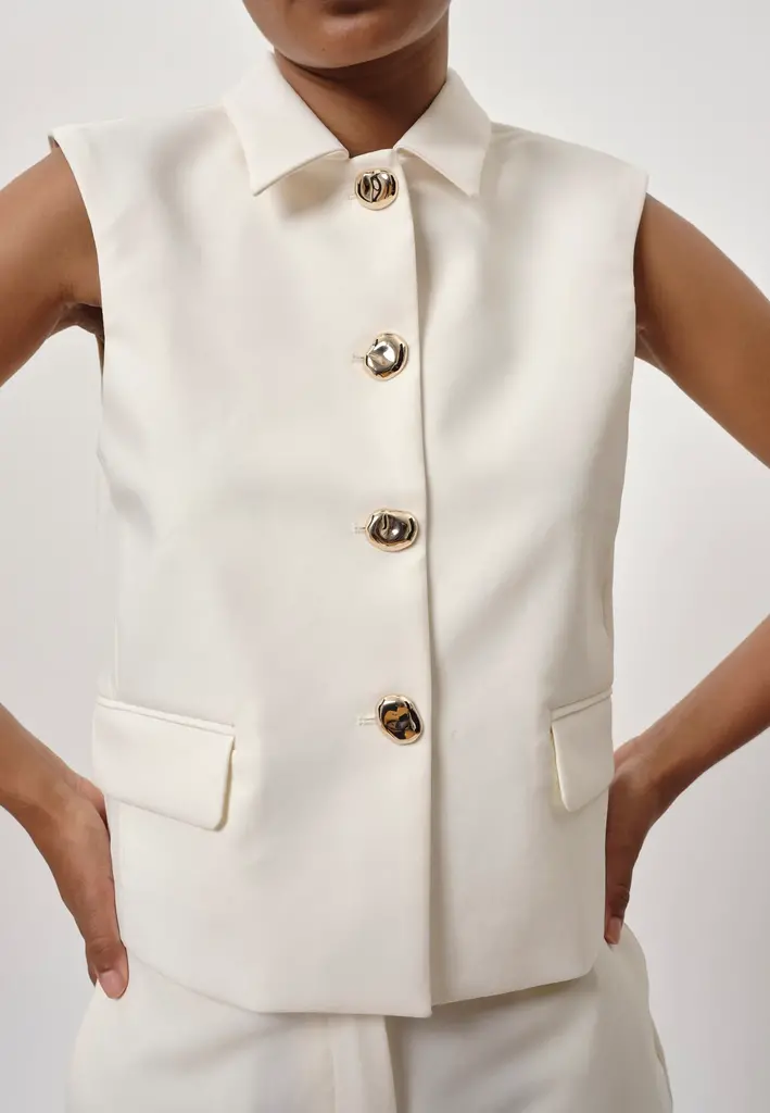 Birgitte Herskind Brian vest - Gold buttons